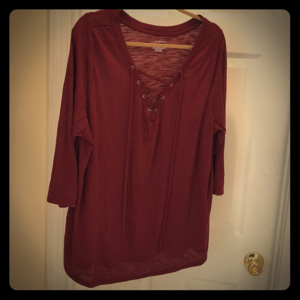3/4 lace up top